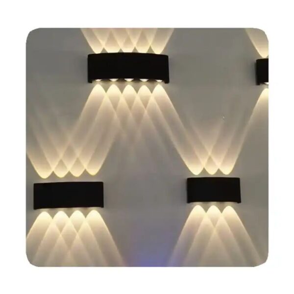 Multiple Adjustable LED Wall Sconces Lighting Effect Comparison Scene