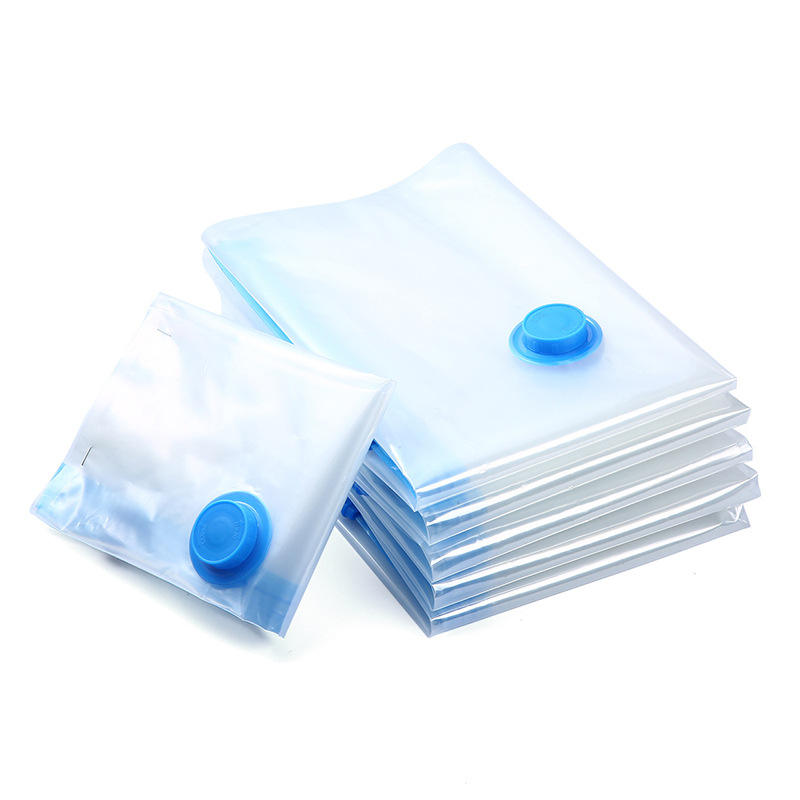 Clear food grade vacuum sealed bags stack view