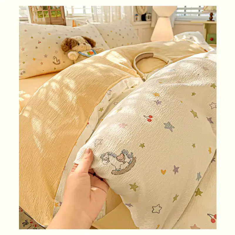 Cotton Bed Sheet Set - 图片 4