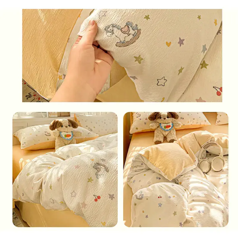 Cotton Bed Sheet Set - 图片 5