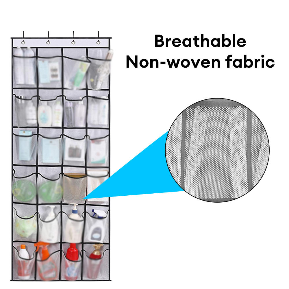 Breathable non-woven fabric detail of over the door shoe organizer