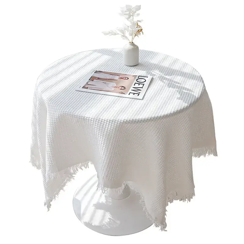 Vintage bohemian tassel table cover for modern home interior decor