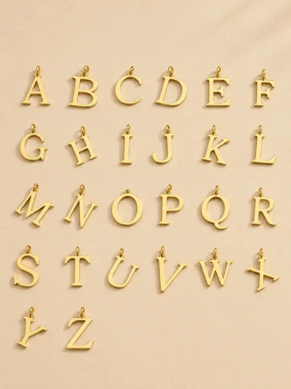 Gold-Plated Stainless Steel Initial Layered Necklace