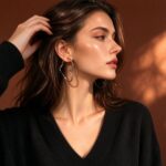 Silver Twisted Heart Hoop Earrings – Asymmetric Open Heart Dangle Earrings for Women - view 1