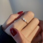 Silver Bow Knot CZ Open Ring Dainty Korean Style Adjustable Ring - view 2