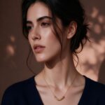 Fortune Block Pendant Necklace – Dainty Titanium Steel Gold Chain - view 1