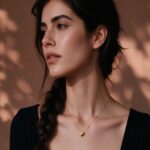 3D Gold Heart Pendant Necklace – Dainty Titanium Steel Clavicle Chain - view 1