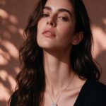 Cushion Cut Halo CZ Pendant Necklace Silver Titanium Steel Dainty Clavicle Chain - view 1